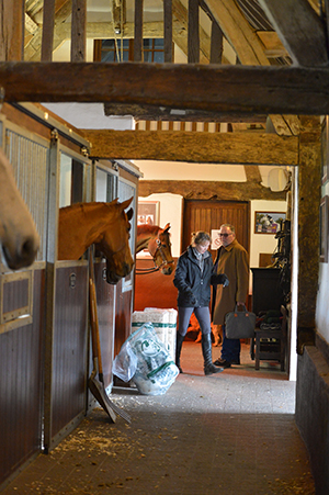 THM editor Chris Hector taking a look around the stables