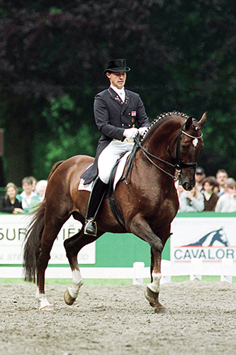 Sven-Günther Rothenberger (NED) and Jonggor's Weyden won the Grand Prix and The Kür at Grand Prix level at the CDI Schoten (BEL) 1997. Photo © Dirk Caremans