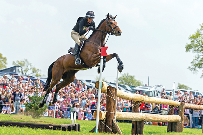 Mark Todd of New Zealand riding Leonidas II