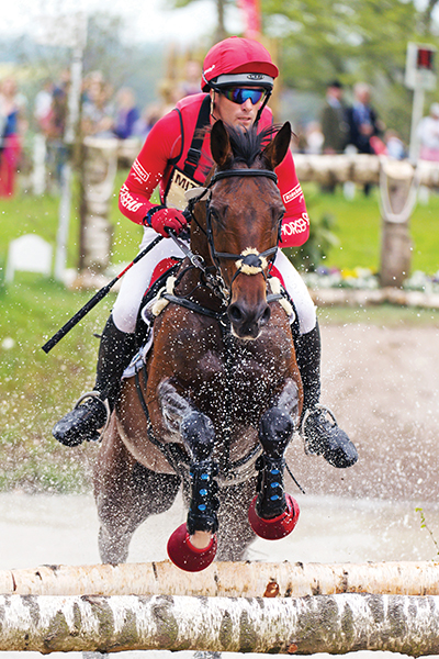 Paul Tapner of Australia riding Vanir Kamira taking part in the Cross Country phase of the Mitsubishi Motors Horse Trials 2016